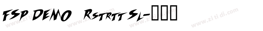 FSP DEMO   Rstrtt Sl字体转换